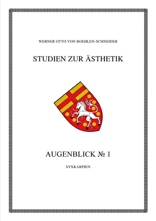 Werner Otto von Boehlen-Schneider: Studien zur Ästhetik / Augenblick No. 1