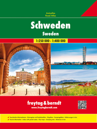 Schweden, Autoatlas 1:250.000 - 1:400.000, freytag & berndt