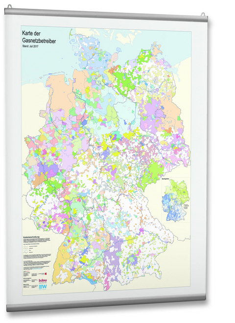 Karte der Gasnetzbetreiber 2017