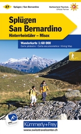 K&uuml;mmerly+Frey Wanderkarte 27 Spl&uuml;gen, San Bernardino 1:60.000