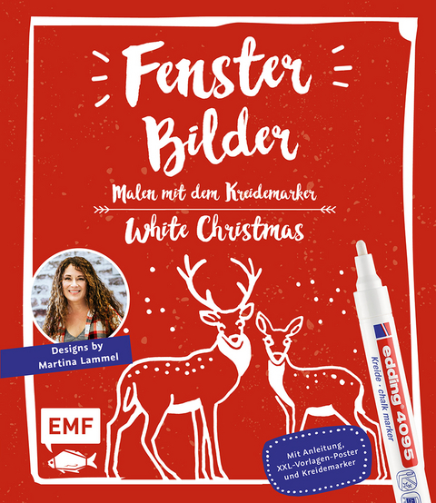 Fensterbilder malen mit dem Kreidemarker &ndash; White Christmas - Martina Lammel