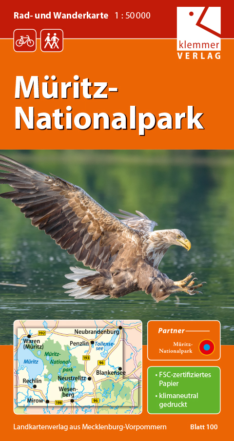 Rad- und Wanderkarte M&uuml;ritz-Nationalpark - 