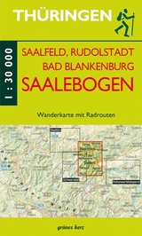 Wanderkarte Saalfeld, Rudolstadt, Bad Blankenburg am Saalebogen - 