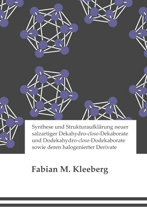 Synthese und Strukturaufkl&auml;rung neuer salzartiger Dekahydro-closo-Dekaborate und Dodekahydro-closo-Dodekaborate sowie deren halogenierter Derivate - Fabian M. Kleeberg