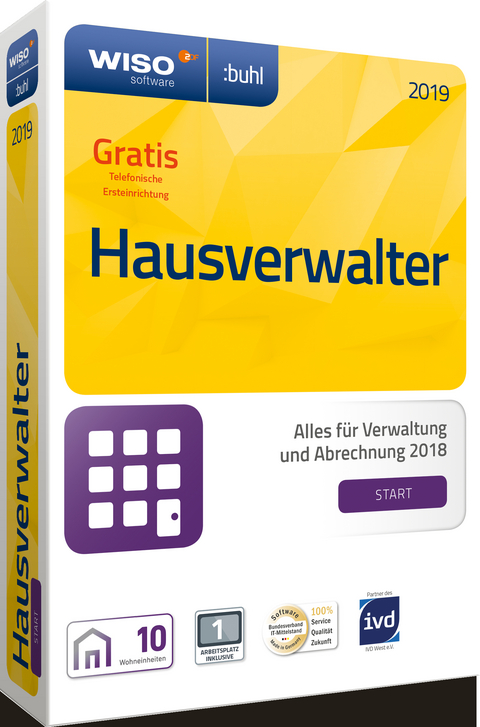 WISO Hausverwalter 2019 Start, 1 CD-ROM