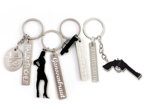 Krimiwelt Display Schl&uuml;sselanh&auml;nger