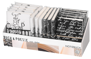 Notizbuch klein gem.: Display 18 Expl.
