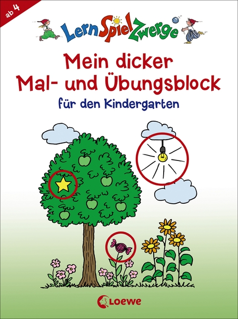 LernSpielZwerge - Mein dicker Mal- und &Uuml;bungsblock f&uuml;r den Kindergarten