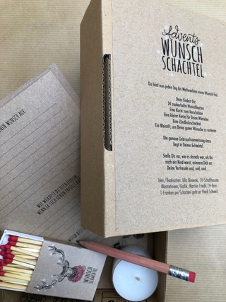 Advents Wunsch Schachtel Rentier