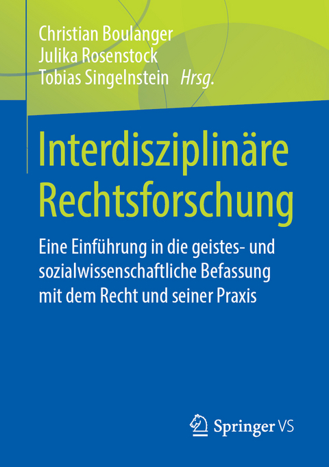 Interdisziplin&auml;re Rechtsforschung - 