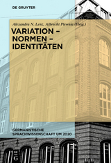 Variation &ndash; Normen &ndash; Identit&auml;ten - 