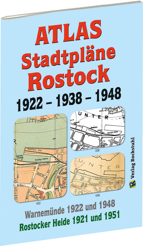 ATLAS - Stadtpl&auml;ne von ROSTOCK 1922 &ndash; 1938 &ndash; 1948 - 