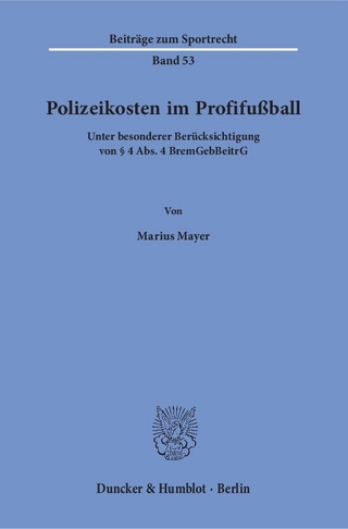 Polizeikosten im Profifußball.