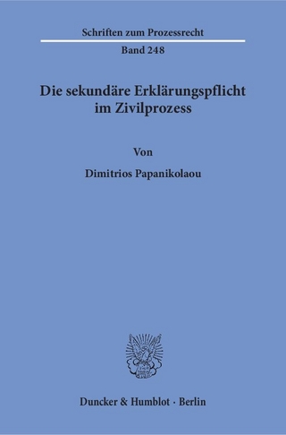Die sekundäre Erklärungspflicht im Zivilprozess.