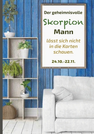 Der geheimnisvolle Skorpion Mann lässt sich nicht in die Karten schauen