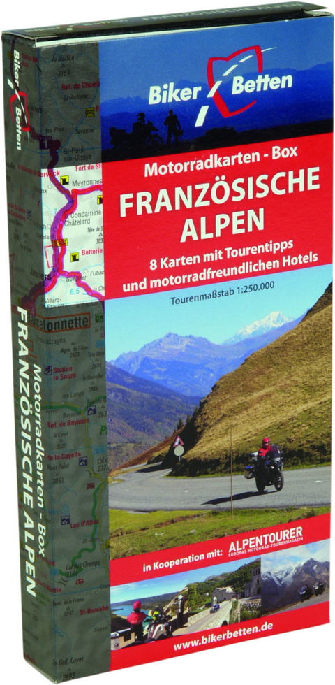 Motorradkarten Box Franz&ouml;sische Alpen