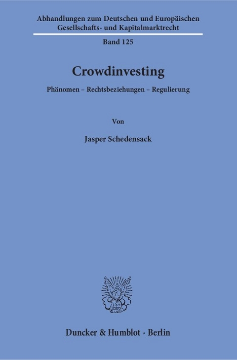 Crowdinvesting. - Jasper Schedensack
