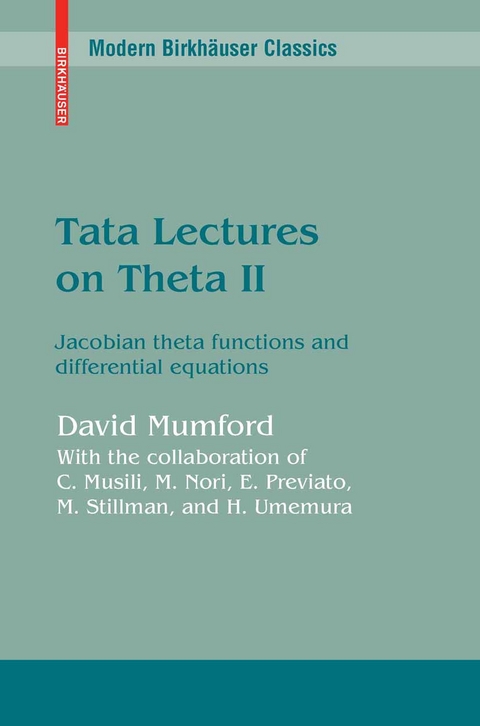 Tata Lectures on Theta II - David Mumford
