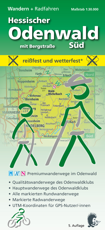 Wandern, Hessischer Odenwald S&uuml;d mit Bergstra&szlig;e