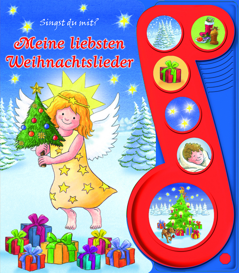 Meine liebsten Weihnachtslieder - Liederbuch mit Sound - Pappbilderbuch mit 6 Melodien