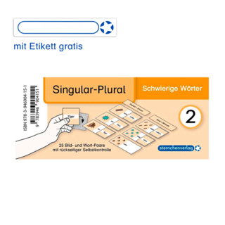 Meine Grammatikdose 2 - Singular-Plural - Schwierige Wörter