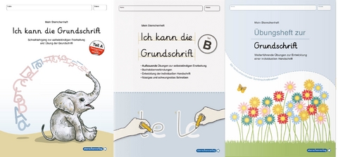 Ich kann die Grundschrift Teil A und B und das &Uuml;bungsheft Ich kann richtig sch&ouml;n schreiben - Katrin Langhans