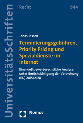 Terminierungsgeb&uuml;hren, Priority Pricing und Spezialdienste im Internet - Jonas Jossen