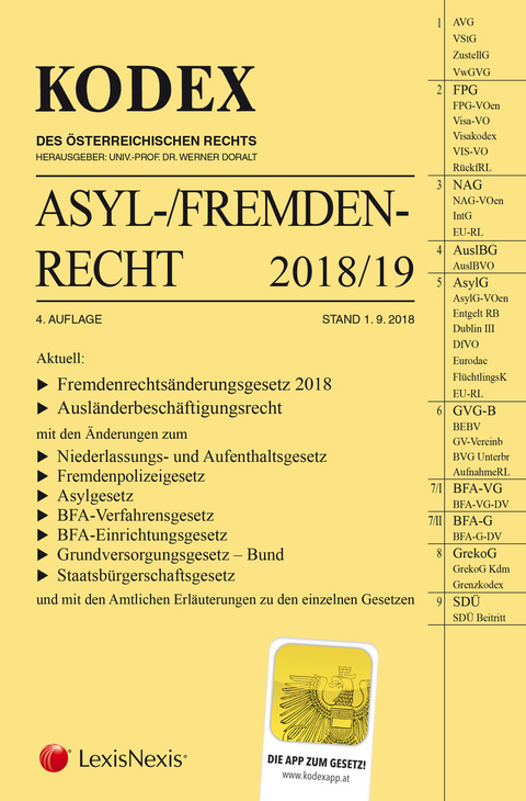KODEX Asyl- und Fremdenrecht 2018/19 - 