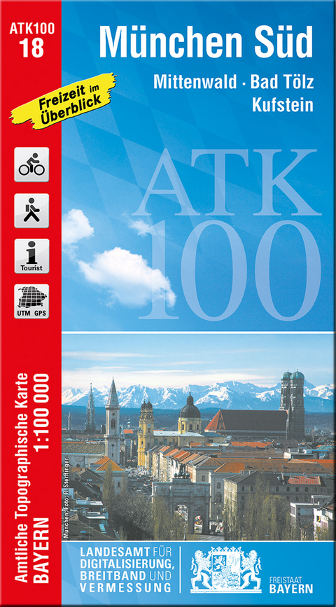 ATK100-18 M&uuml;nchen S&uuml;d (Amtliche Topographische Karte 1:100000)