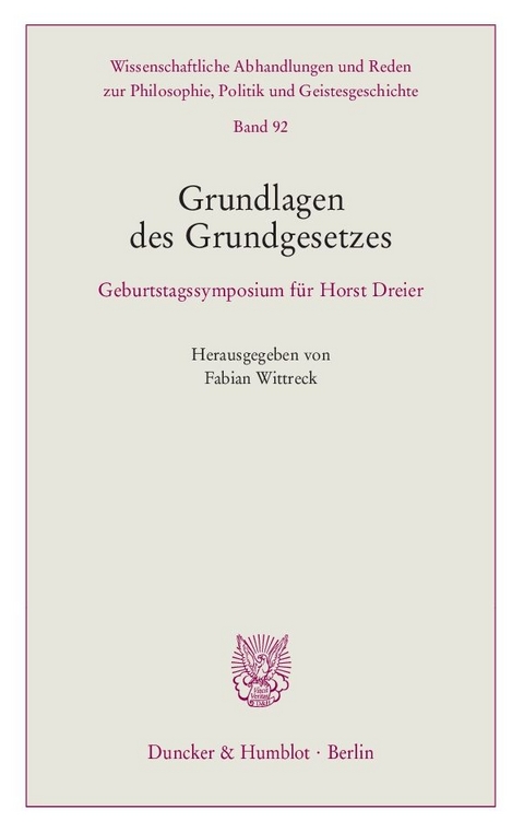 Grundlagen des Grundgesetzes. - 