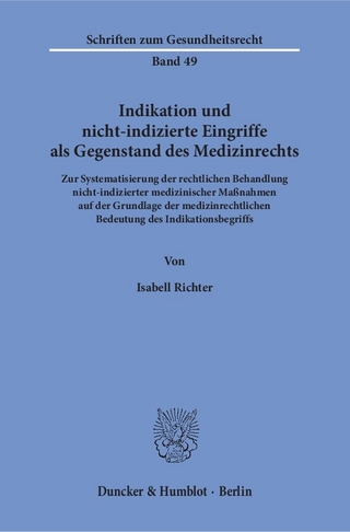 Indikation und nicht-indizierte Eingriffe als Gegenstand des Medizinrechts.