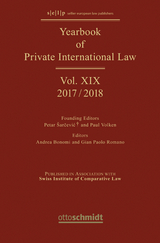 Yearbook of Private International Law Vol. XIX &ndash; 2017/2018 - 