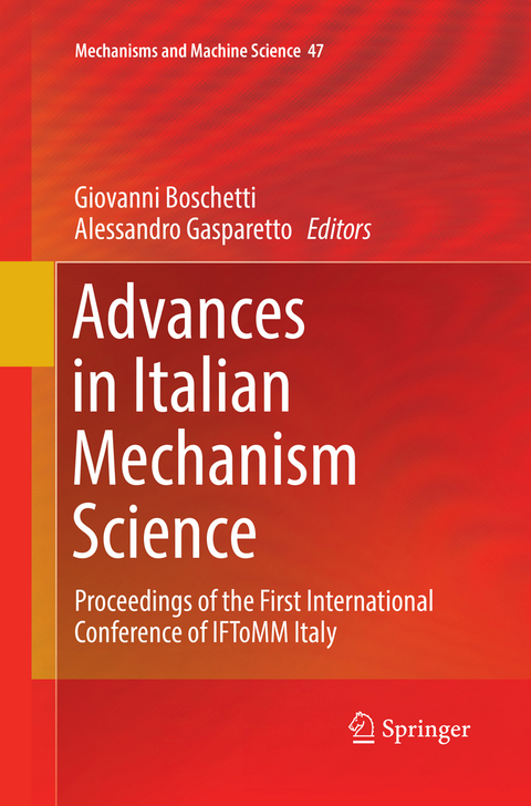 Advances in Italian Mechanism Science - 