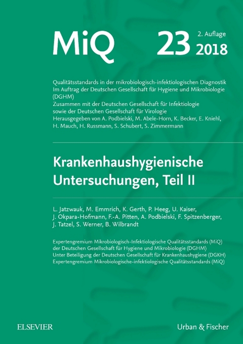 MIQ 23: Krankenhaushygienische Untersuchungen, Teil II - Lutz Jatzwauk