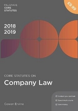 Core Statutes on Company Law 2018-19 - Ervine, Cowan