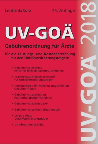 UV-GOÄ Gebührenordnung 2018