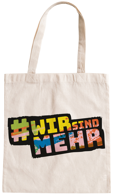 Wir sind mehr &ndash; Baumwolltasche