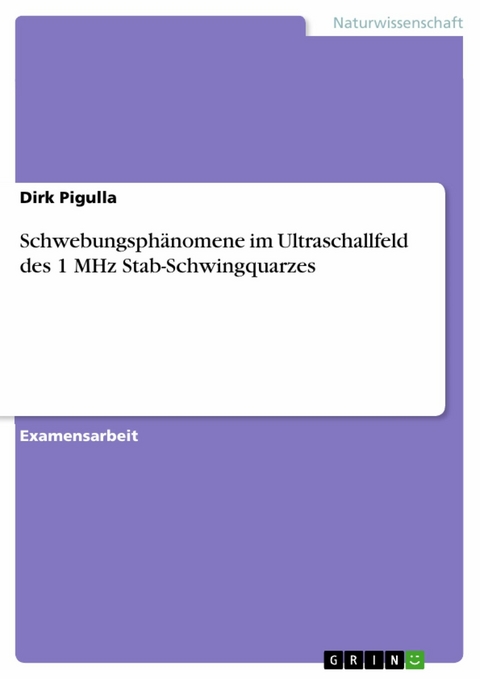 Schwebungsph&auml;nomene im Ultraschallfeld des 1 MHz Stab-Schwingquarzes -  Dirk Pigulla