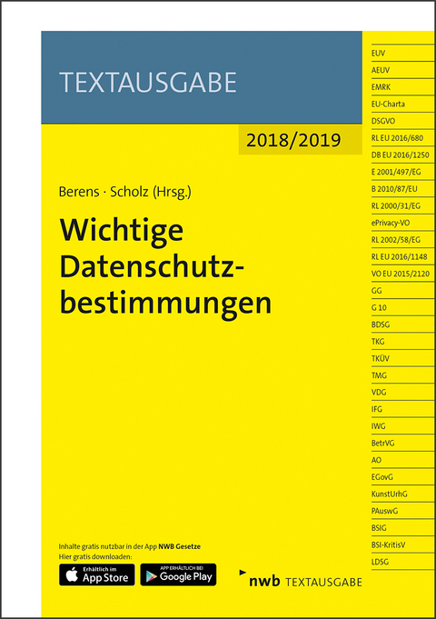 Wichtige Datenschutzbestimmungen - 
