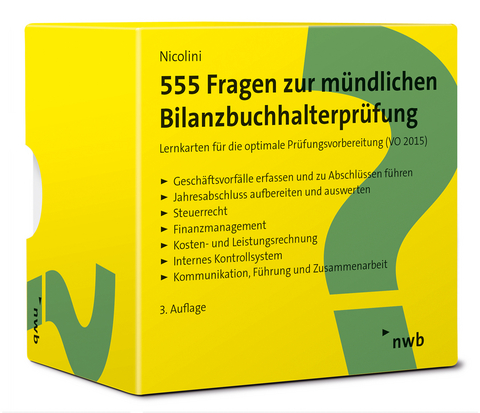 555 Fragen zur m&uuml;ndlichen Bilanzbuchhalterpr&uuml;fung - Hans J. Nicolini