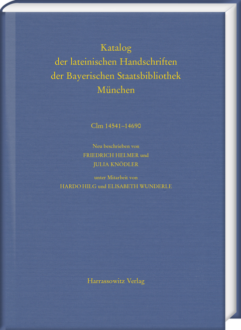 Katalog der lateinischen Handschriften der Bayerischen Staatsbibliothek M&uuml;nchen. Die Handschriften von St. Emmeram in Regensburg