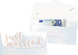 Kuvert f&uuml;r ein Geld- oder Gutscheingeschenk - Just married