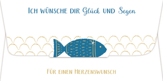Kuvert für ein Geld- oder Gutscheingeschenk - Ich wünsche dir Glück und Segen