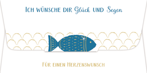 Kuvert f&uuml;r ein Geld- oder Gutscheingeschenk - Ich w&uuml;nsche dir Gl&uuml;ck und Segen