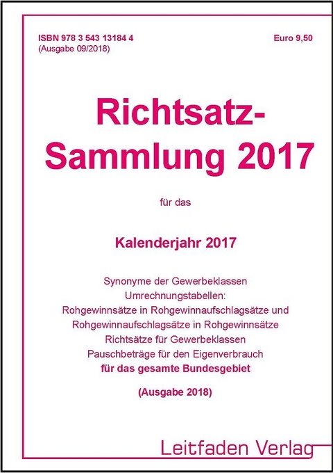 Richtsatz-Sammlung 2017