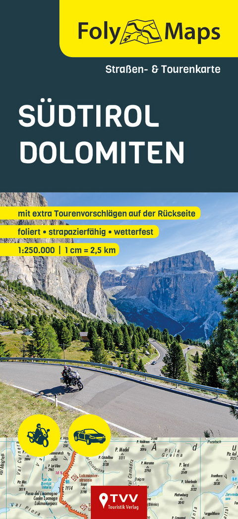 FolyMaps S&uuml;dtirol Dolomiten 1:250 000