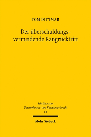 Der überschuldungsvermeidende Rangrücktritt