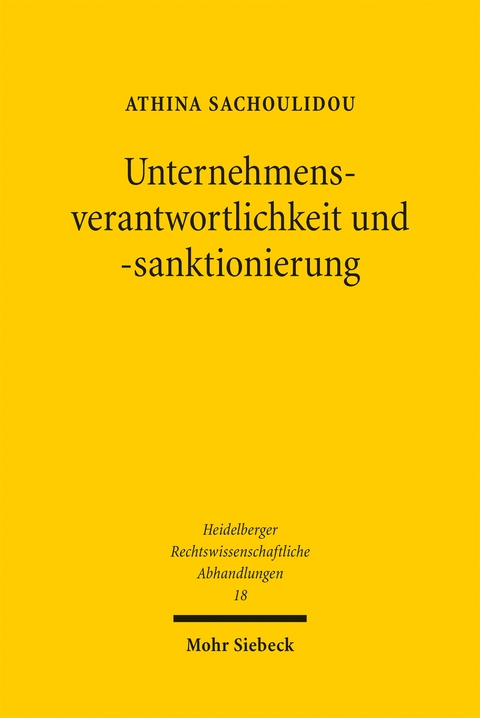 Unternehmensverantwortlichkeit und -sanktionierung - Athina Sachoulidou