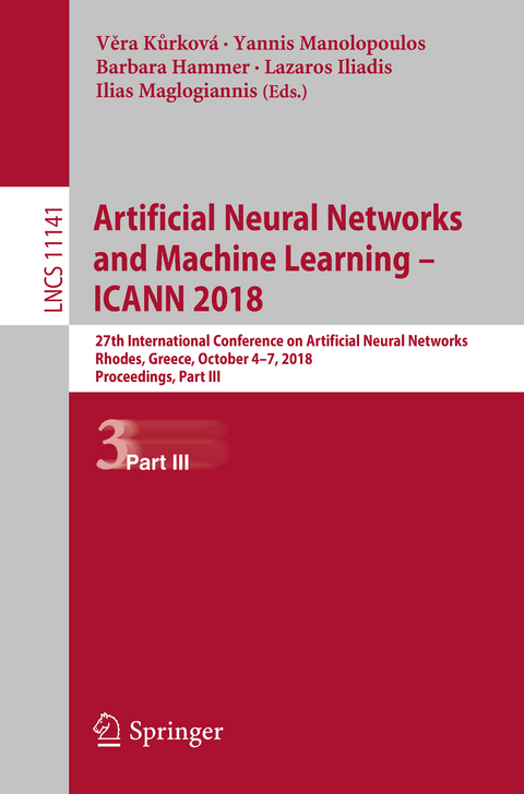 Artificial Neural Networks and Machine Learning &ndash; ICANN 2018 - 