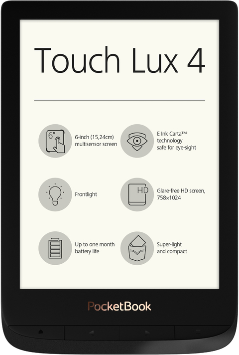 Pocketbook Touch Lux 4 Obsidian Black, E-Book Reader